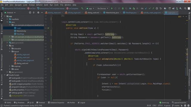 Firebase Email Password Authentication in Android app | Android Studio Tutorial | #3 смотреть онлайн