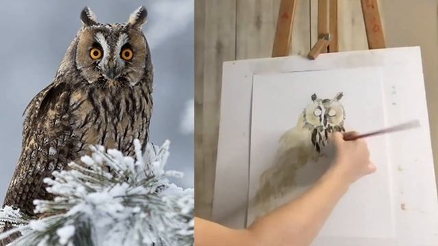 Занятие для детей. Рисуем сову смотреть онлайн