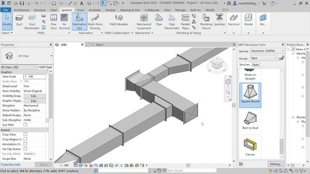 Fabrication in Revit MEP?⚙️? | Duct Work System? | Step by Step✅ | English? смотреть онлайн