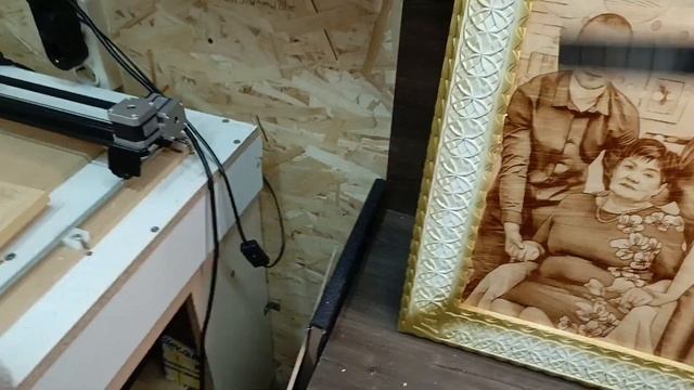 выжженный портрет в резной рамке,ручной работы. резьба по дереву. выжигание нихромом. смотреть онлайн