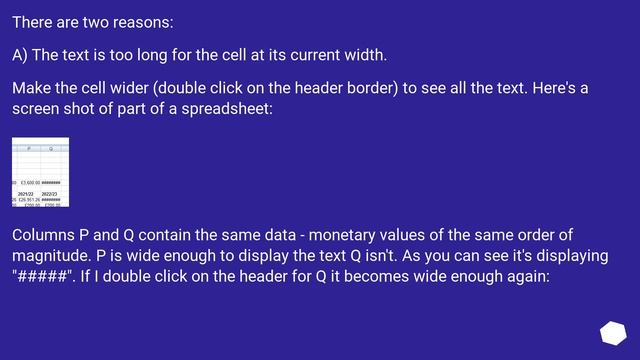 Excel displays ### for long text - what's wrong? смотреть онлайн