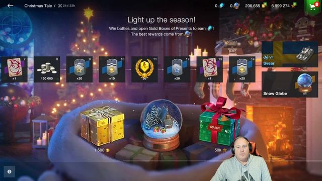 Holiday Snow Globe Event Opening 50 Green + 20 Gold Presents | Littlefinger on World of Tanks Blitz смотреть онлайн
