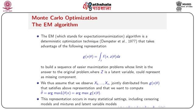 Monte Carlo Method and EM algorithm смотреть онлайн