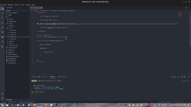 Aulinha Vue #8 - Vue-Router смотреть онлайн
