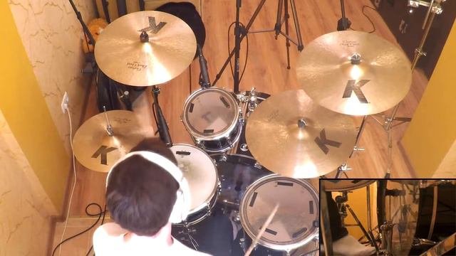 Muse - Hysteria (Drum Cover) with mics смотреть онлайн