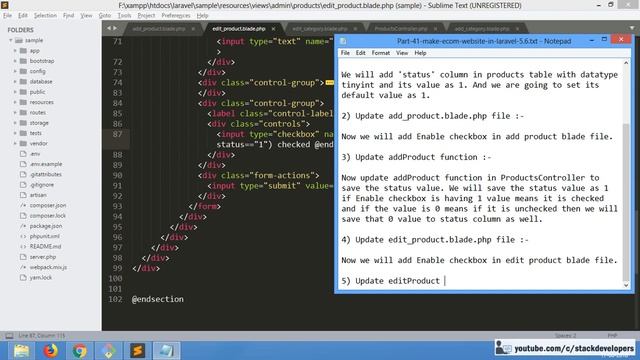 #41 Make E-com website in Laravel 5.6 | Product Detail Page | Enable/Disable Products смотреть онлайн
