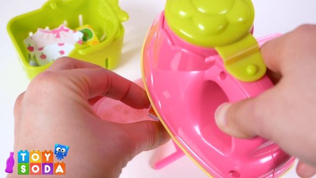 Baby Doll Pink Washing Machine Laundry Iron Toy Soda смотреть онлайн