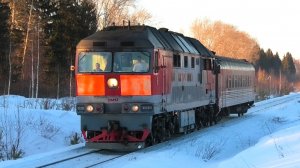 ТЭП70-0524 с пригородным поездом Сосьва Новая - Алапаевск