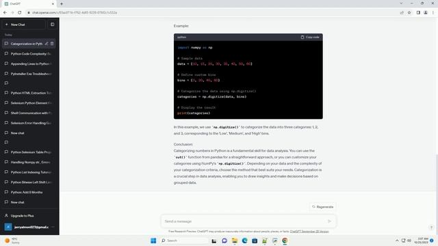 how to put numbers into categories in python смотреть онлайн
