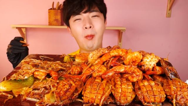 ENG SUB)Spicy Mara Seafood(Octopus,Abalone,Shrimp)Mukbang?Korean Seafood ASMR 후니 Hoony Eatingsound