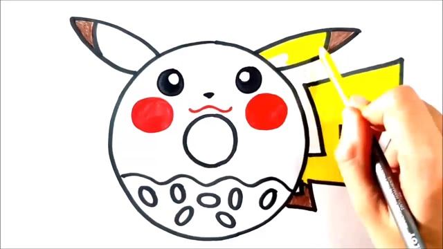 HOW TO DRAW A DONUT PIKACHU смотреть онлайн