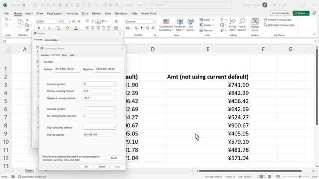 How to Change Default Currency Symbol in Excel (& decimal places) | Default Currency in Windows смотреть онлайн