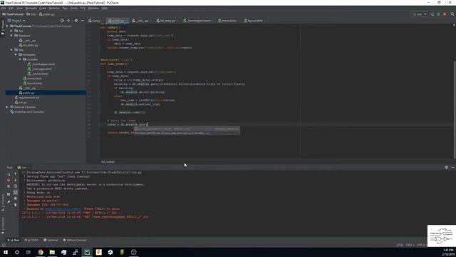 Python Flask Tutorial Part 4: Using SQLalchemy смотреть онлайн