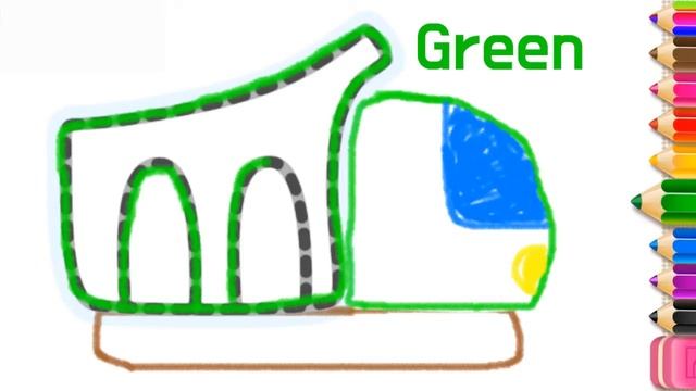 [색칠공부] How to Draw Moving truck| fun baby learn colors | Рисование грузовая машина смотреть онлайн