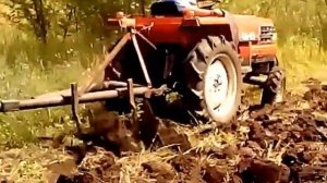 Самодельный дисковый плуг.  Пробная вспашка