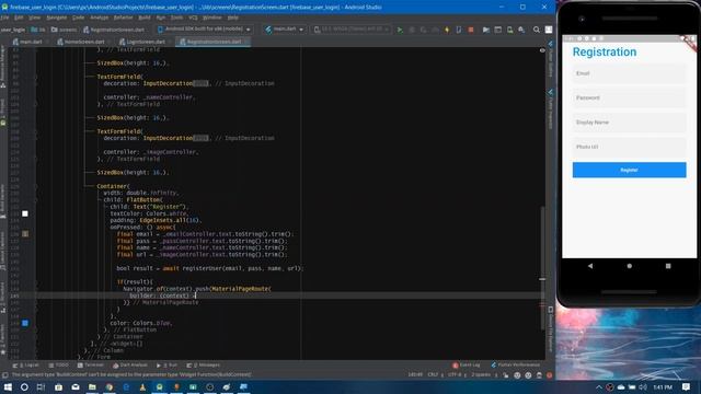 Firebase Authentication in Flutter 2, flutter video tutorial in English, part 35 смотреть онлайн
