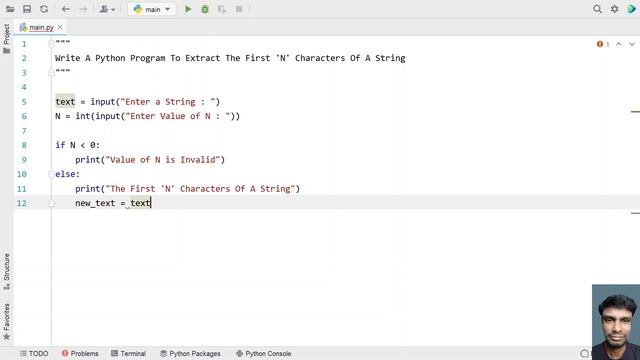 Write A Python Program To Extract The First 'N' Characters Of A String смотреть онлайн