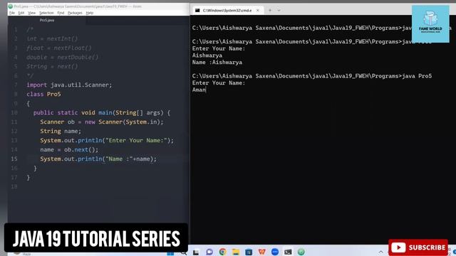 #12 - Java 19 Series | String Input | Input String with Spaces | next() | nextLine() | Scanner Clas смотреть онлайн