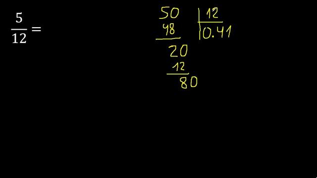 convertir 5/12 a decimal , transformar fracciones a decimales , de fraccion a decimal, como смотреть онлайн