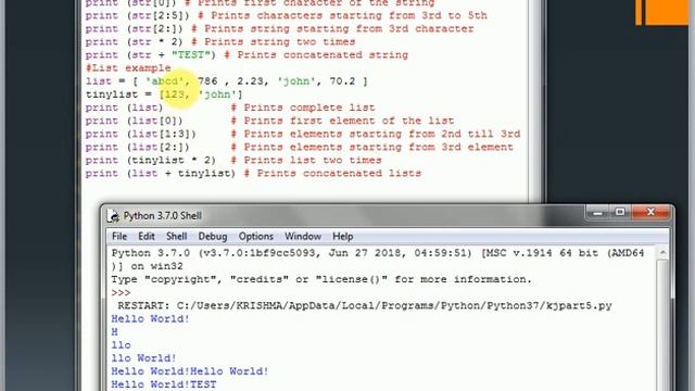 String ,List ,Tuple ,Dictionary in Python .Part 5 смотреть онлайн