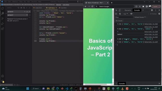 Web Development Lecture - 50 (JavaScript Arrays Functions) смотреть онлайн