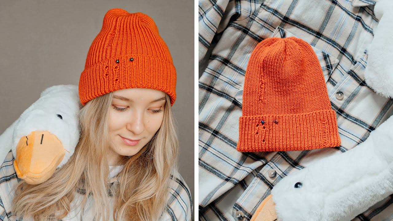 ШАПКА Бини с дырками и модной макушкой | Мастер-класс смотреть онлайн