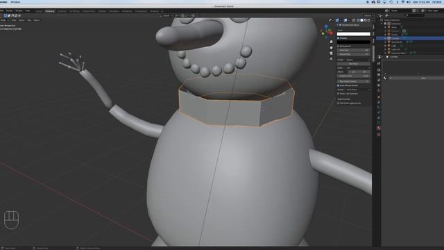 Blender 3D Tutorial Snowman Eyes, Mouth and Scarf Part 6 of 6 смотреть онлайн