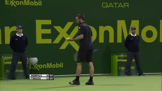 Gael Monfils Vs. Viktor Troicki - 2012 ATP Qatar Open