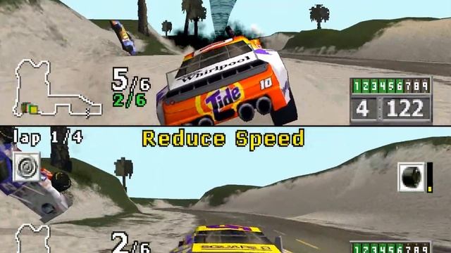 NASCAR Rumble PlayStation Co-op Team race All Stages 2 player 60fps смотреть онлайн