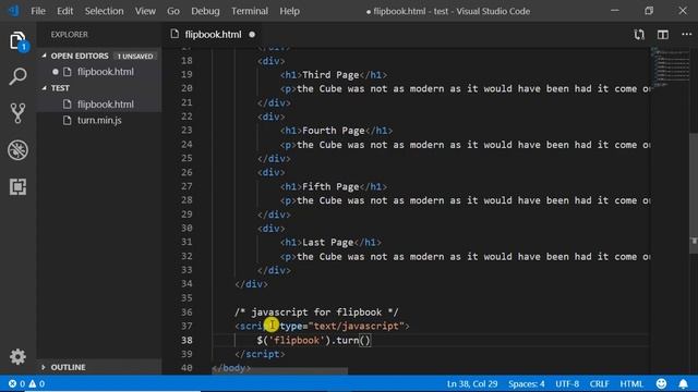 How to Create Flipbook Using Javascript Turn Page Library | Great Flip Effect смотреть онлайн