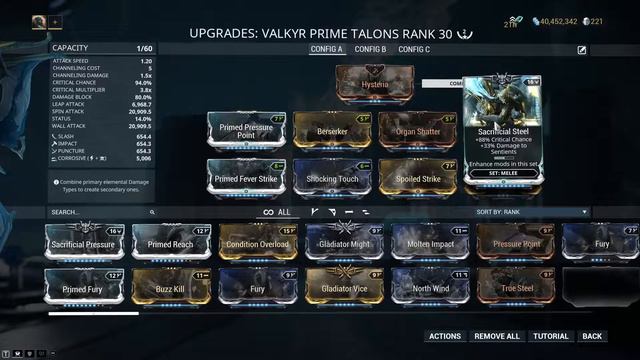 Warframe Valkyr Prime Hysteria Build (1 Forma) + Valkyr Prime Talons Build (2 Forma) смотреть онлайн