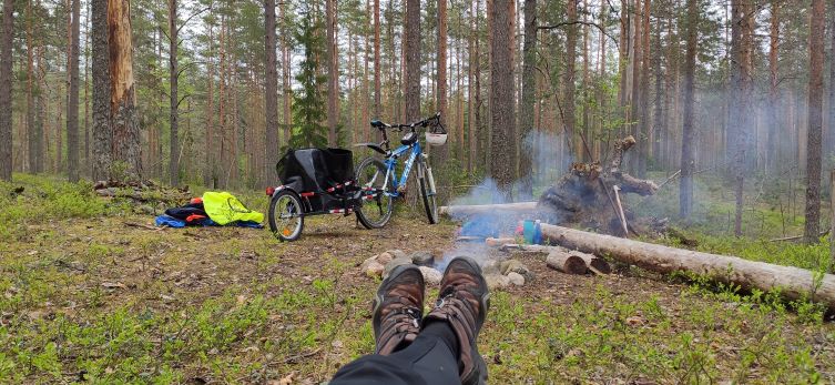 Первый Велопоход \ 70 км \ Велоприцеп смотреть онлайн