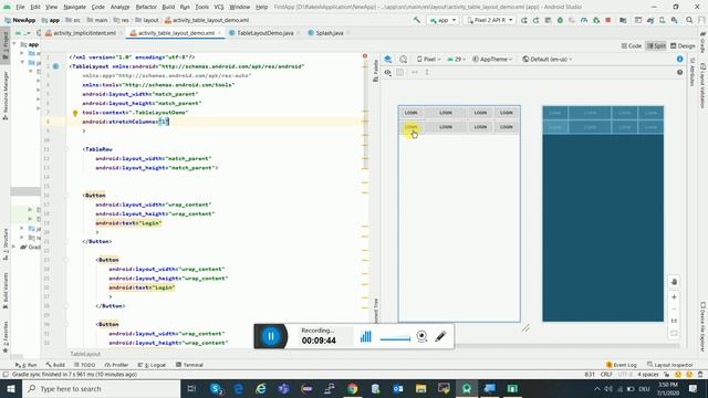Table Layout | Event | XML |Android App Development Tutorial in Hindi | Android Studio #23 смотреть онлайн
