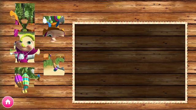 Masha and the Bear Educational Games || puzzles || piano music смотреть онлайн