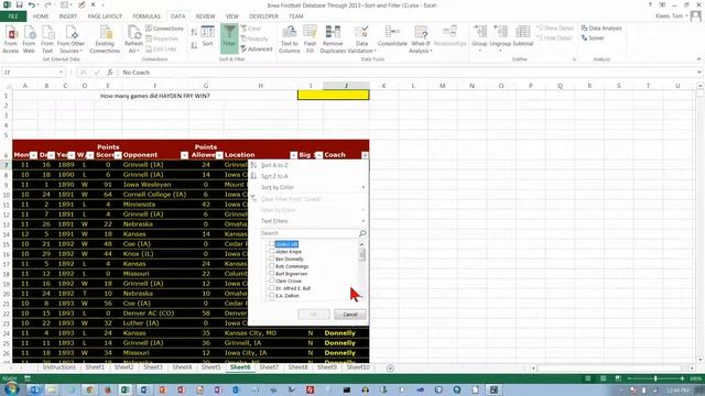 Excel 2013: Sorting and Filtering смотреть онлайн