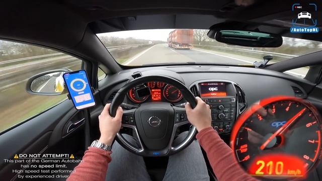 OPEL ASTRA J OPC максимальная скорость POV