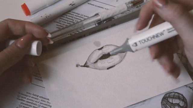Простая схема рисования губ / Губы маркерами смотреть онлайн