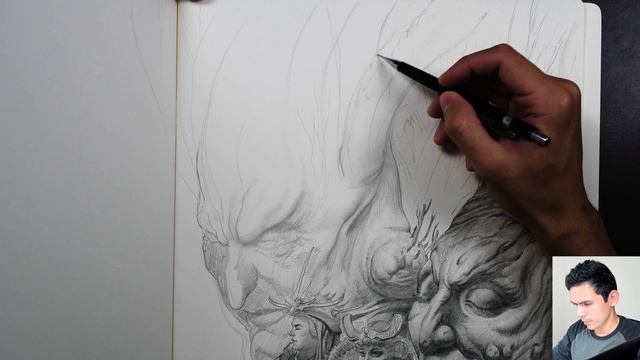 8Hrs Pencil Drawing in my Sketchbook w/Commentary- Real Time Drawing Companion смотреть онлайн