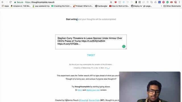 Walking The Code: Thought Autocomplete React Web App: Intro смотреть онлайн
