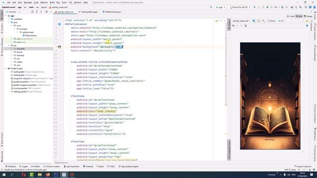 splash screen android studio | animation text in android studio | app splash screen | by Amjad Tec смотреть онлайн