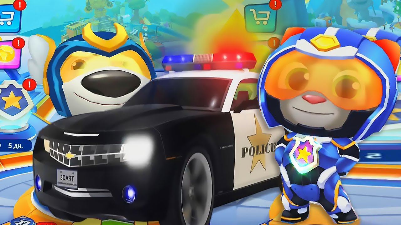 Говорящий Том Погоня Героев Полицейский Том против Хэнка ! смотреть онлайн