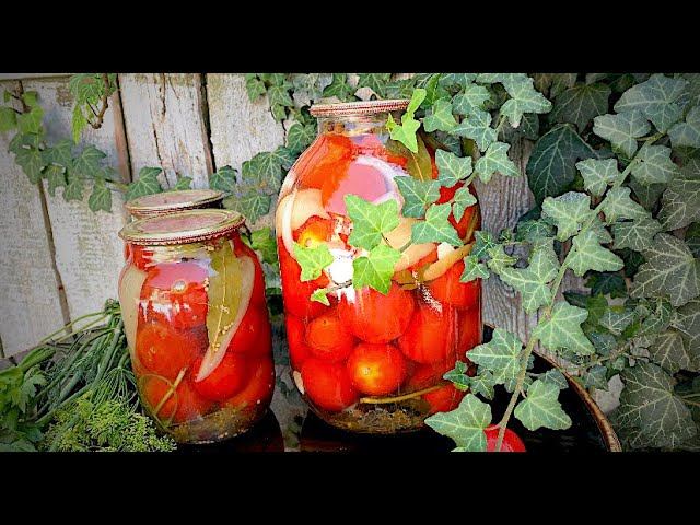Помидоры на зиму БЕЗ УКСУСА и стерилизации! Закатываю так уже 5 лет и ни разу не взорвались смотреть онлайн
