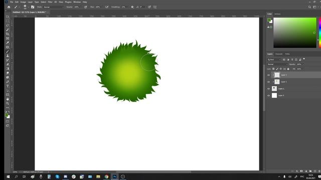 Урок-1. Как нарисовать Куст || Lesson-1. How To Draw Shrub