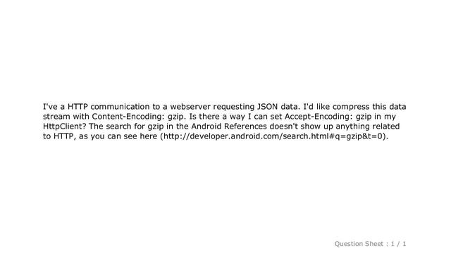 Android : Android: HTTP communication should use "Accept-Encoding: gzip" смотреть онлайн