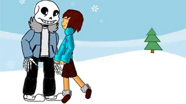 Санс и Фриск (рисуем мультфильмы) смотреть онлайн