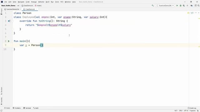 Kotlin Basics - Defining a class with parameterized constructor and toString() fun - Practical Demo смотреть онлайн