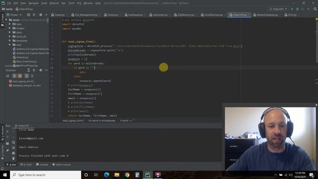 Read Word Doc & Input Data into Access with Python Docx2txt | #103 (Small Business Automation #4) смотреть онлайн
