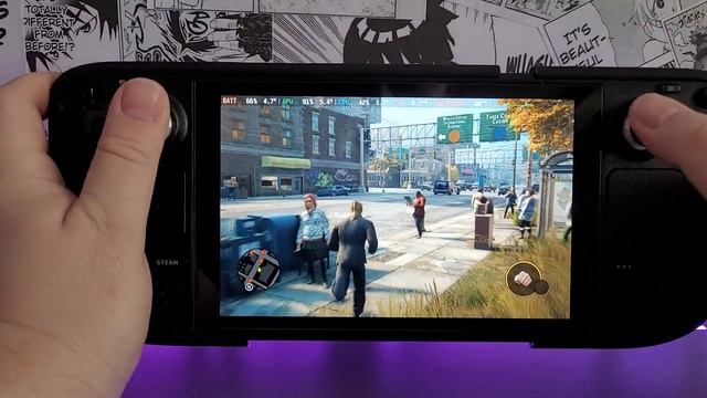 Saints Row The Third Remastered Steam Deck Gameplay Test Medium Settings Night And Day Mode 60FPS смотреть онлайн