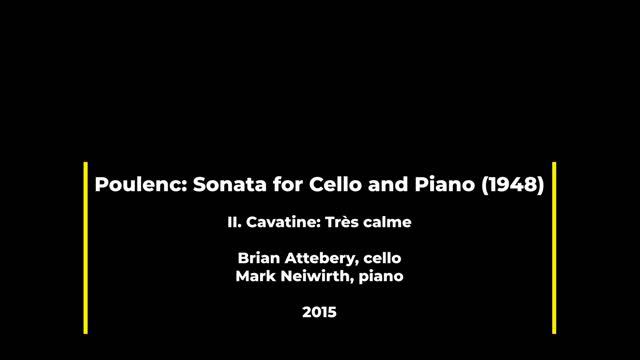 Poulenc: Sonata for Cello and Piano (1948) смотреть онлайн