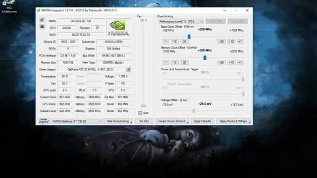 Overclock NVIDIA GT 730 1GB смотреть онлайн